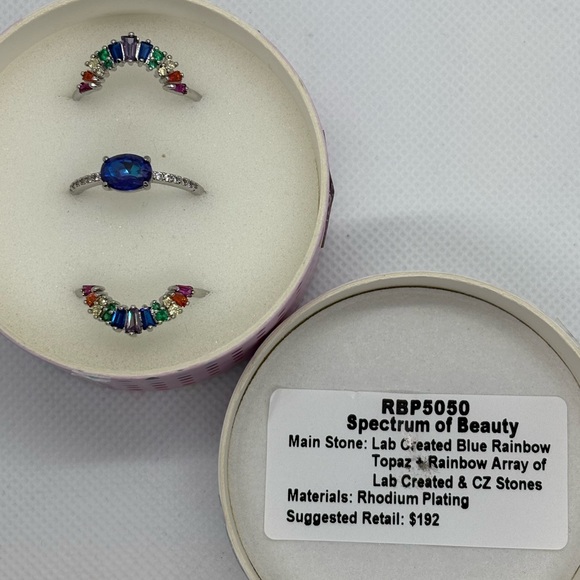 Bomb Party Autism Awareness Ring - Size 9, 3 piece - Picture 4 of 5